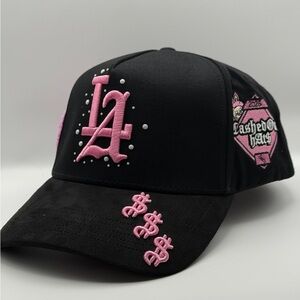 (Sold) CashedOut Hats Pink Labubu LA Snapback Limited Streetwear Hat